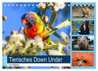 Tierisches Down Under - live erleben (Tischkalender 2025 DIN A5 quer), CALVENDO Monatskalender