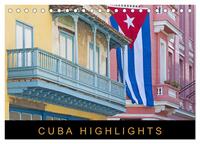 Cuba Highlights (Tischkalender 2025 DIN A5 quer), CALVENDO Monatskalender