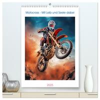 Motocross - Mit Leib und Seele dabei (hochwertiger Premium Wandkalender 2025 DIN A2 hoch), Kunstdruck in Hochglanz