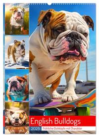 English Bulldogs. Fröhliche Dickköpfe mit Charakter (Wandkalender 2025 DIN A2 hoch), CALVENDO Monatskalender