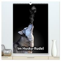 Im Husky-Rudel (hochwertiger Premium Wandkalender 2025 DIN A2 hoch), Kunstdruck in Hochglanz