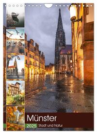 Münster - Stadt und Natur (Wandkalender 2025 DIN A4 hoch), CALVENDO Monatskalender