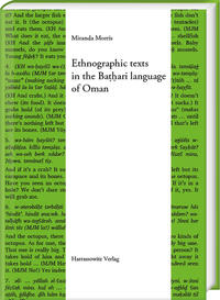 Ethnographic texts in the Baṭḥari language of Oman