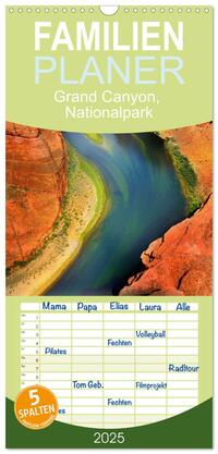 Familienplaner 2025 - Grand Canyon, Nationalpark mit 5 Spalten (Wandkalender, 21 x 45 cm) CALVENDO