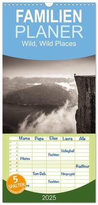 Familienplaner 2025 - Wild, Wild Places mit 5 Spalten (Wandkalender, 21 x 45 cm) CALVENDO