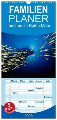 Familienplaner 2025 - Tauchen im Roten Meer 2025 mit 5 Spalten (Wandkalender, 21 x 45 cm) CALVENDO