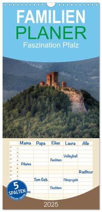 Familienplaner 2025 - Faszination Pfalz mit 5 Spalten (Wandkalender, 21 x 45 cm) CALVENDO