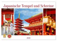 Japanische Tempel und Schreine (Wandkalender 2026 DIN A2 quer), CALVENDO Monatskalender