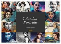 Yolanda's portraits, a graphic portfolio (Wall Calendar 2026 DIN A2 landscape), CALVENDO 12 Month Wall Calendar