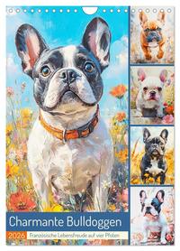 Charmante Bulldoggen. Französische Lebensfreude auf vier Pfoten (Wandkalender 2026 DIN A4 hoch), CALVENDO Monatskalender