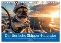 Der tierisch Skipper-Kalender (Wandkalender 2026 DIN A4 quer), CALVENDO Monatskalender