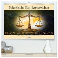 Galaktische Sternkreiszeichen (hochwertiger Premium Wandkalender 2026 DIN A2 quer), Kunstdruck in Hochglanz
