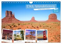 USA ATTRAKTIONEN Urbanes und Naturhighlights (Wandkalender 2026 DIN A4 quer), CALVENDO Monatskalender