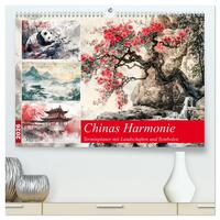 Chinas Harmonie - Terminplaner mit Landschaften und Symbolen (hochwertiger Premium Wandkalender 2026 DIN A2 quer), Kunstdruck in Hochglanz