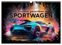 Coole KI-generierte SPORTWAGEN (Wandkalender 2026 DIN A3 quer), CALVENDO Monatskalender