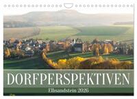 Dorfperspektiven - Elbsandstein (Wandkalender 2026 DIN A4 quer), CALVENDO Monatskalender
