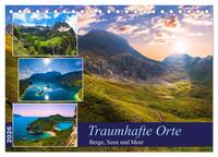 Traumhafte Orte - Berge, Seen und Meer (Tischkalender 2026 DIN A5 quer), CALVENDO Monatskalender