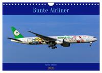 Bunte Airliner (Wandkalender 2026 DIN A4 quer), CALVENDO Monatskalender