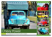 CHEVY POWER - Amerikanische Pickup Trucks in Kuba (Tischkalender 2026 DIN A5 quer), CALVENDO Monatskalender
