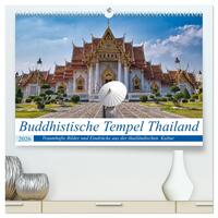 Buddhistische Tempel Thailand (hochwertiger Premium Wandkalender 2026 DIN A2 quer), Kunstdruck in Hochglanz