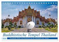 Buddhistische Tempel Thailand (Tischkalender 2026 DIN A5 quer), CALVENDO Monatskalender