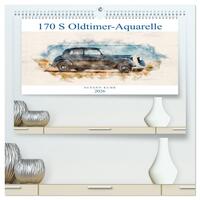 170 S Oldtimer-Aquarelle (hochwertiger Premium Wandkalender 2026 DIN A2 quer), Kunstdruck in Hochglanz