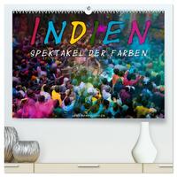 Indien - Spektakel der Farben (hochwertiger Premium Wandkalender 2026 DIN A2 quer), Kunstdruck in Hochglanz