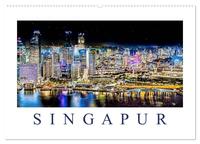 Singapur - Asiatische Metropole bei Nacht (Wandkalender 2026 DIN A2 quer), CALVENDO Monatskalender