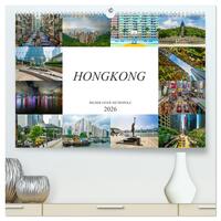Hongkong Bilder einer Metropole (hochwertiger Premium Wandkalender 2026 DIN A2 quer), Kunstdruck in Hochglanz