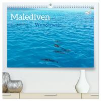 MALEDIVEN Wunderwelt (hochwertiger Premium Wandkalender 2026 DIN A2 quer), Kunstdruck in Hochglanz