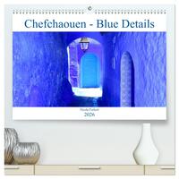 Chefchaouen - Blue Details (hochwertiger Premium Wandkalender 2026 DIN A2 quer), Kunstdruck in Hochglanz