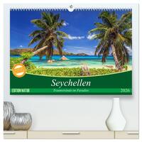 Seychellen – Traumstrände im Paradies (hochwertiger Premium Wandkalender 2026 DIN A2 quer), Kunstdruck in Hochglanz