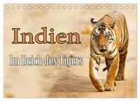 Indien - Im Reich des Tigers (Tischkalender 2026 DIN A5 quer), CALVENDO Monatskalender