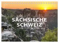 SÄCHSISCHE SCHWEIZ - Märchenland an der Elbe (Tischkalender 2026 DIN A5 quer), CALVENDO Monatskalender