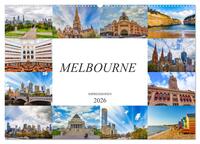 Melbourne Impressionen (Wandkalender 2026 DIN A2 quer), CALVENDO Monatskalender