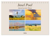 Insel Poel - Auszeit an der Ostsee (Tischkalender 2026 DIN A5 quer), CALVENDO Monatskalender