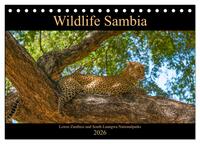 Wildlife Sambia (Tischkalender 2026 DIN A5 quer), CALVENDO Monatskalender