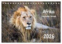Afrika - Faszination Tierwelt (Tischkalender 2026 DIN A5 quer), CALVENDO Monatskalender