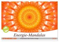 Energie - Mandalas in orange (Wandkalender 2026 DIN A2 quer), CALVENDO Monatskalender