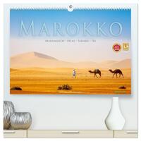 Marokko: Marrakesch, Atlas, Sahara, Fès (hochwertiger Premium Wandkalender 2026 DIN A2 quer), Kunstdruck in Hochglanz