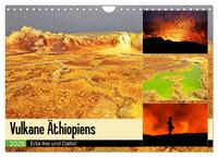 Vulkane Äthiopiens - Erta Ale und Dallol (Wandkalender 2026 DIN A4 quer), CALVENDO Monatskalender