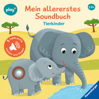 Ravensburger Play+ Mein allererstes Soundbuch: Tierkinder, Baby-Buch ab 1 Jahr