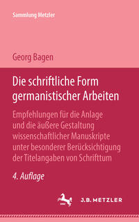 Die schriftliche Form germanistischer Arbeiten