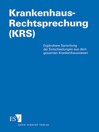 Krankenhaus-Rechtsprechung (KRS). Ergänzbare Sammlung der Entscheidungen... / Krankenhaus-Rechtsprechung I