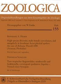 High species diversity, male-female coevolution, and metaphyly in Southeast Asian pholcid spiders: the case of Belisana Thorell 1898 (Araneae, Pholcidae). - Tiere tropischer Regenwälder: strukturelle und funktionelle, vorwiegend qualitative Aspekte - Versuch einer Synopsis