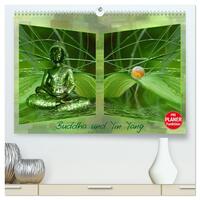Buddha und Yin Yang (hochwertiger Premium Wandkalender 2026 DIN A2 quer), Kunstdruck in Hochglanz