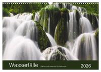 WASSERFÄLLE - Sanfte und tosende Schönheiten (Wandkalender 2026 DIN A3 quer), CALVENDO Monatskalender