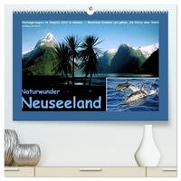 Naturwunder Neuseeland - in Bild und Text (hochwertiger Premium Wandkalender 2026 DIN A2 quer), Kunstdruck in Hochglanz
