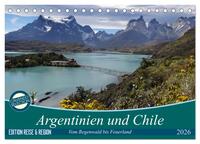 Argentinien und Chile - vom Regenwald bis Feuerland (Tischkalender 2026 DIN A5 quer), CALVENDO Monatskalender