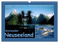 Naturwunder Neuseeland - in Bild und Text (Wandkalender 2026 DIN A3 quer), CALVENDO Monatskalender
